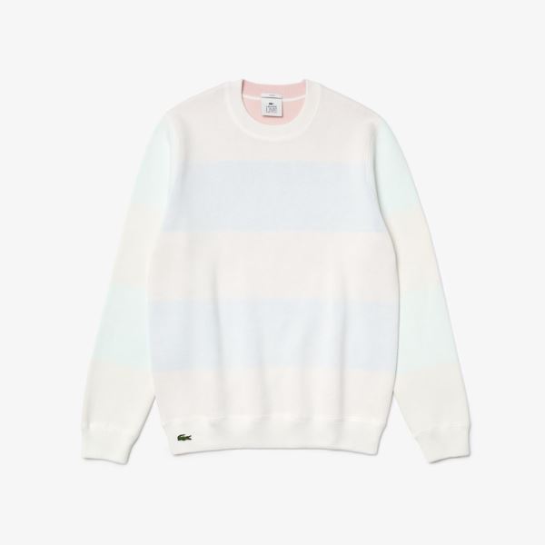 Lacoste LIVE Reversible Cotton Sweater Dámské - Svetr Bílé | CZ-t0MXw7